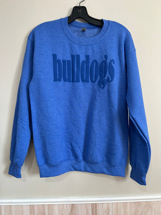 BULLDOGS PUFFY PRINT CREWNECK