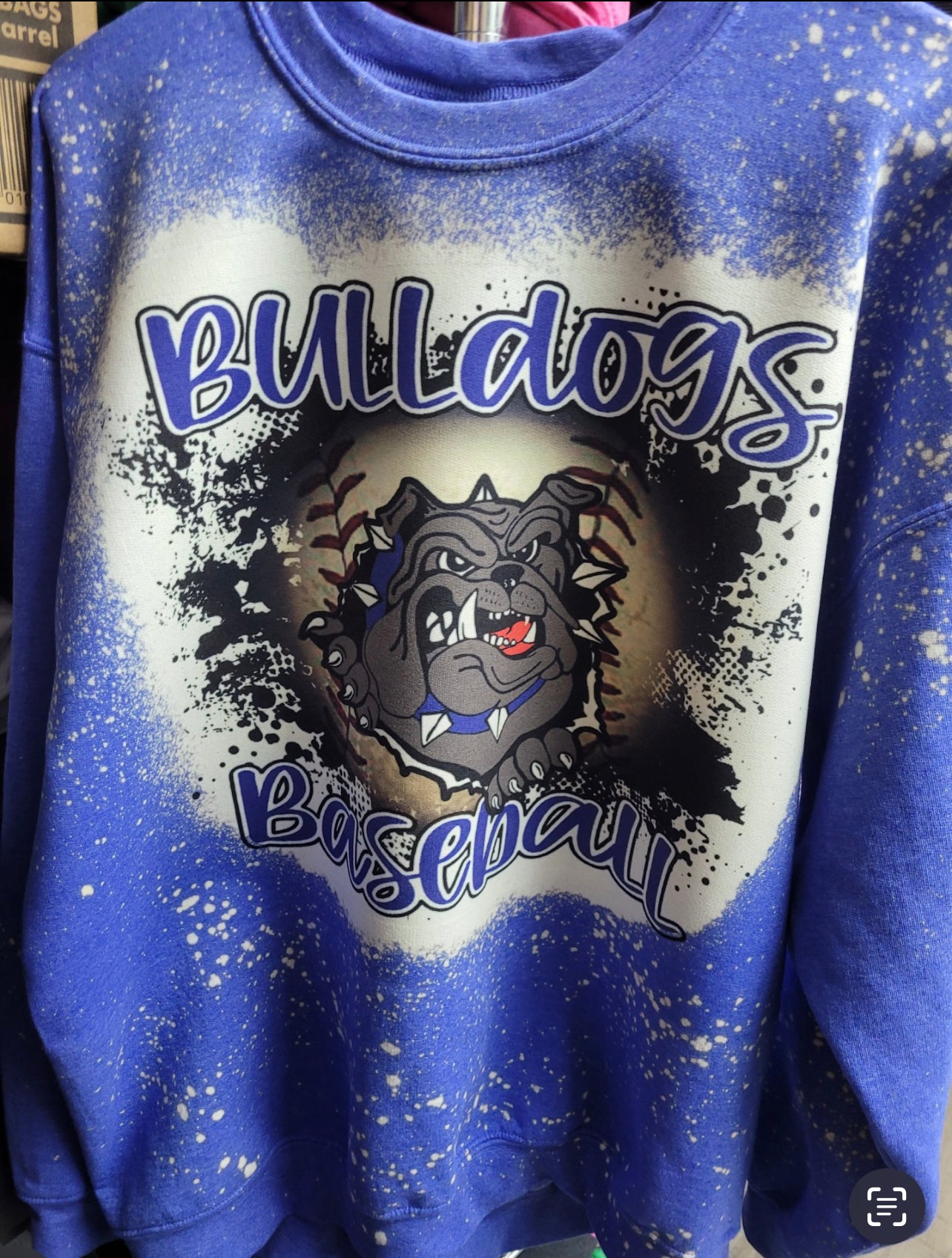 BULLDOG BASEBALL SPLATTER SHIRT