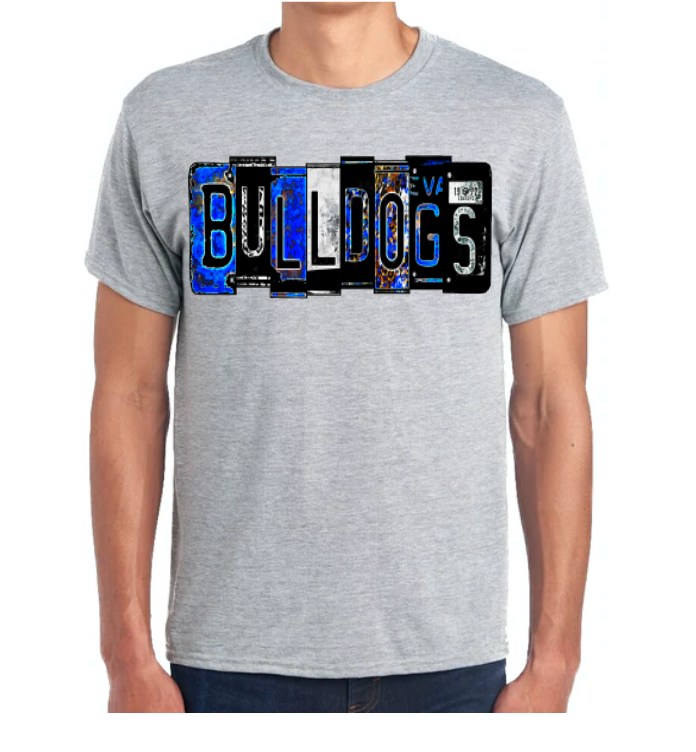 BULLDOGS VINTAGE LICENSE PLATE SHIRT