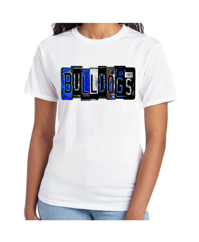 BULLDOGS VINTAGE LICENSE PLATE SHIRT