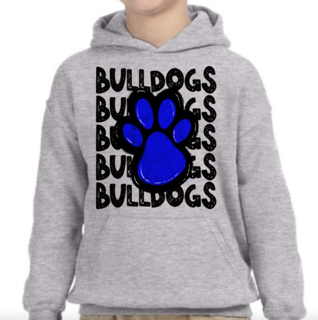 BULLDOGS PAW PRINT YOUTH SHIRT